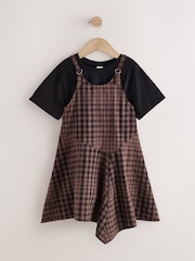Brown Neutral Check Pinafore (3-16yrs) - Image 5 of 9
