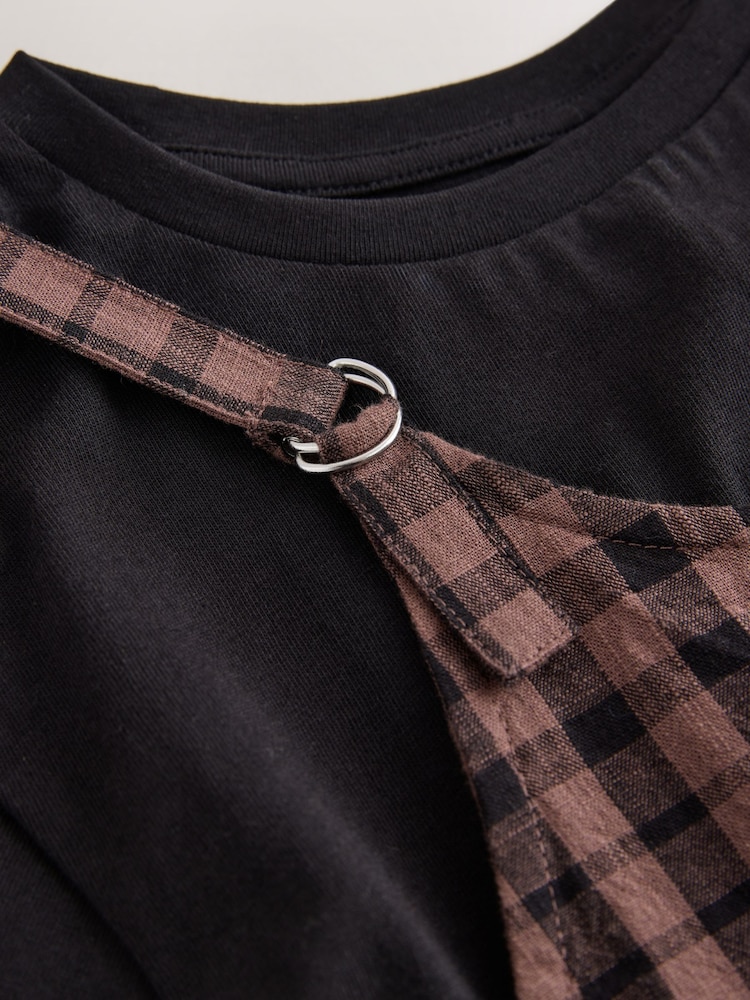 Brown Neutral Check Pinafore (3-16yrs) - Image 9 of 9