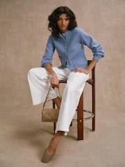 Mint Velvet Blue Wool Blend Pocket Detail Cardigan - Image 2 of 7