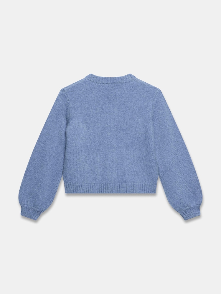 Mint Velvet Blue Wool Blend Pocket Detail Cardigan - Image 7 of 7