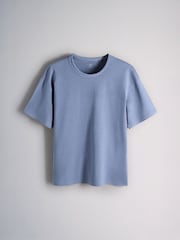 Navy/Grey Bound Neck Heavyweight Jersey T-Shirt 4 Pack - Image 2 of 7