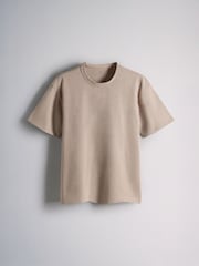 Black/Brown Bound Neck Heavyweight Jersey T-Shirt 4 Pack - Image 2 of 6