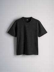 Black/Brown Bound Neck Heavyweight Jersey T-Shirt 4 Pack - Image 4 of 6