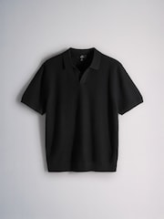 The Set 2 Pack Textured Knitted Trophy Neck Jumpers Black/Brown - Image 3 of 5