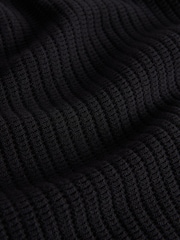 The Set 2 Pack Textured Knitted Trophy Neck Jumpers Black/Brown - Image 4 of 5