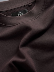 The Set 3 Pack Loopback Crew Neck Sweatshirts Black/Brown - Image 13 of 14
