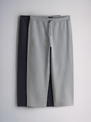 The Set 2 Pack Loopback Straight Fit Joggers Grey/Navy - Image 1 of 5