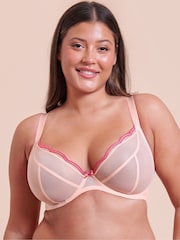 Curvy Kate Pink Light Style Scallop Plunge Bra - Image 1 of 7