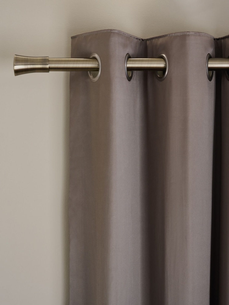 Antique Brass Trumpet Finial 28mm Extendable Kit Curtain Pole - Image 2 of 4 Antique Brass Trumpet Finial 28mm Extendable Kit Curtain Pole - Image 2 of 4