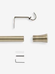Antique Brass Trumpet Finial 28mm Extendable Kit Curtain Pole - Image 4 of 4