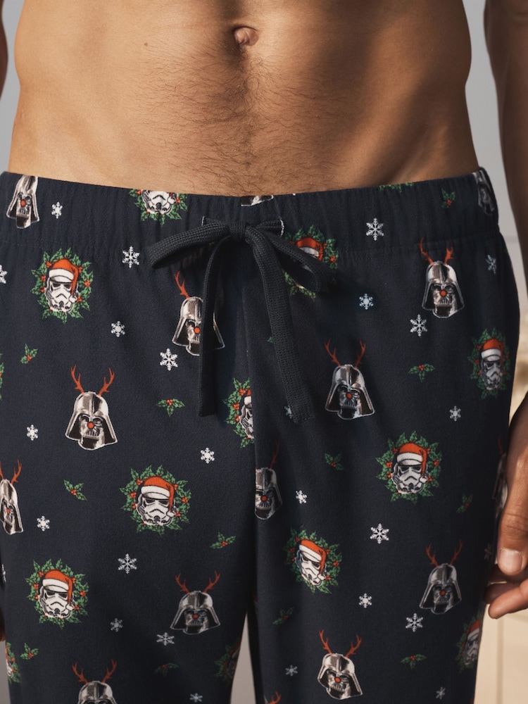 Black Star Wars Printed Long Pyjama Bottoms - Image 5 of 5 Black Star Wars Printed Long Pyjama Bottoms - Image 5 of 5