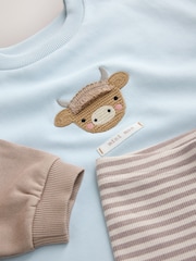 Blue Sweatshirt and Leggings Set 2 Piece (3mths-7yrs) - Image 8 of 9