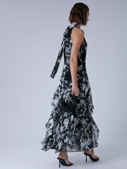Religion Black Taylor Maxi Dress With Full Ruffle Skirt - Image 4 of 6