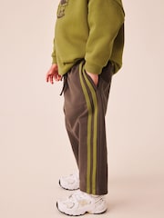 Olive Green Printed Crew Neck Sweat Top and Joggers Set (3mths-7yrs) - Image 3 of 5