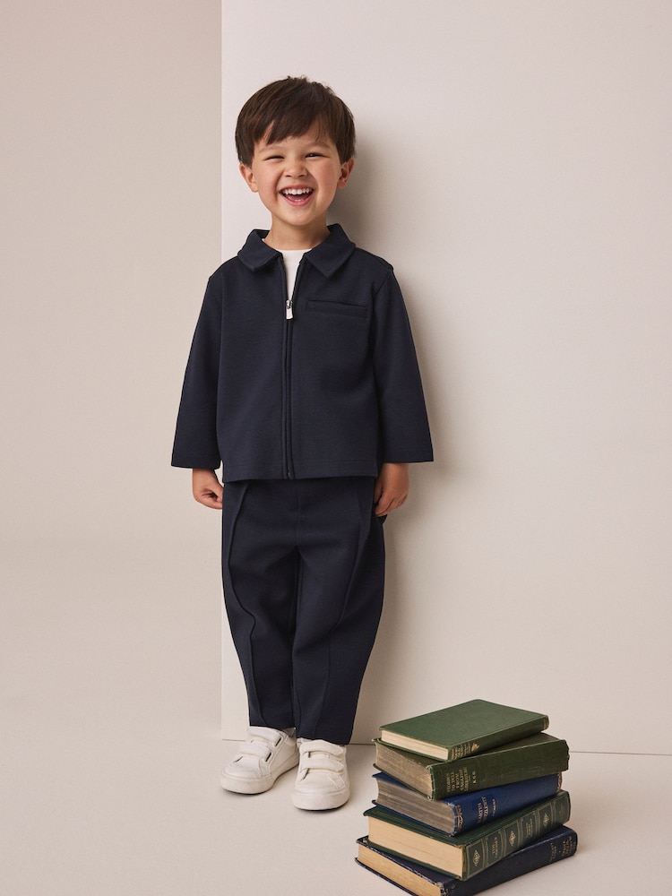 Navy Smart Jacket Top & Trousers Set 3 Piece (3mths-7yrs) - Image 2 of 4 Navy Smart Jacket Top & Trousers Set 3 Piece (3mths-7yrs) - Image 2 of 4