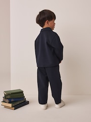 Navy Smart Jacket Top & Trousers Set 3 Piece (3mths-7yrs) - Image 3 of 4