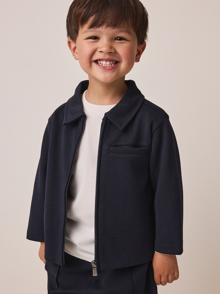 Navy Smart Jacket Top & Trousers Set 3 Piece (3mths-7yrs) - Image 4 of 4 Navy Smart Jacket Top & Trousers Set 3 Piece (3mths-7yrs) - Image 4 of 4