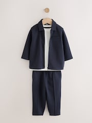 Marinha - Smart Jacket Top & Trousers Set 3 Piece (3mths-7yrs) - Imagem 5 de 9