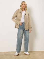 Long Tall Sally Natural Funnel Neck Jacket - Image 2 of 5
