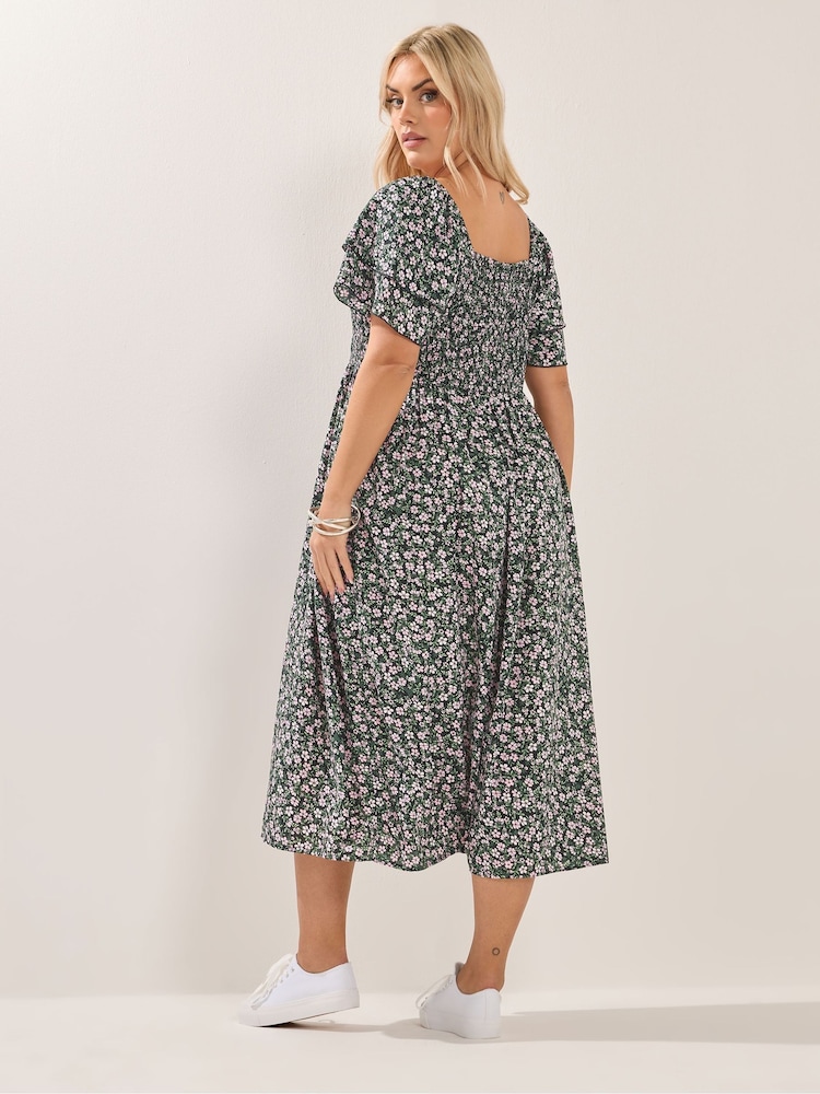mid flowy dress R.Vivimos Women's Fall Casual Gauze Cotton Dresses V Neck Long Sleeve Ruffle Tiered Flowy Midi Dress with Pockets (Small, Army Green) at Amazon Women's Clothing store