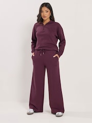 PixieGirl Petite Red Monte Carlo Wide Leg Joggers - Image 1 of 5