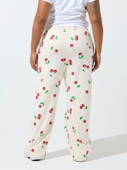 Yours Curve Natural Limited Cherry Straight Leg Jogger - Image 3 of 5