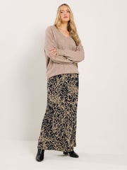 Long Tall Sally Black Markings Maxi Skirt - Image 1 of 5