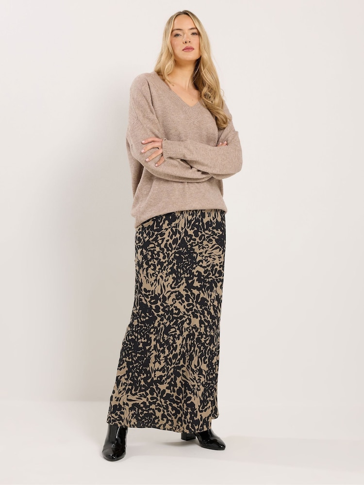 Long Tall Sally Black Markings Maxi Skirt - Image 1 of 5