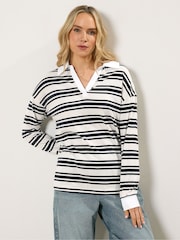 Long Tall Sally White Collared Oversized T-Shirt - Image 1 of 6