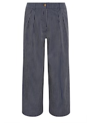 PixieGirl Petite Blue Pinstripe Wide Leg Trousers - Image 5 of 5