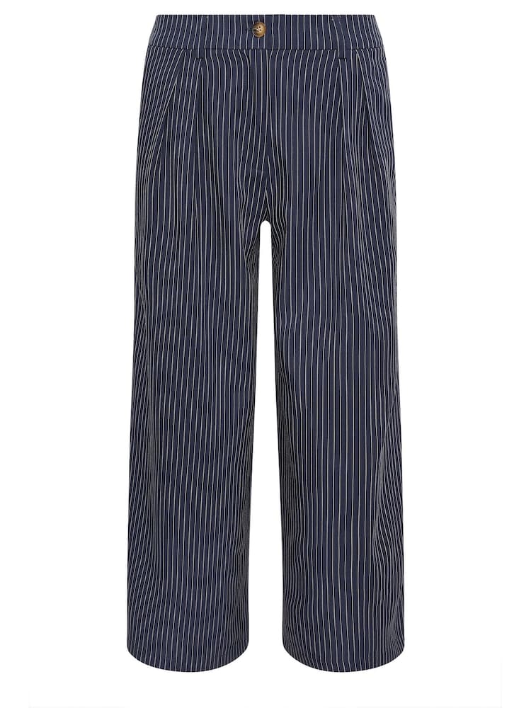 PixieGirl Petite Blue Pinstripe Wide Leg Trousers - Image 5 of 5