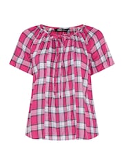 Yours Curve Pink Pintuck Boho Top - Image 5 of 5