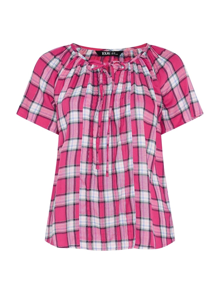 Yours Curve Pink Pintuck Boho Top - Image 5 of 5 Yours Curve Pink Pintuck Boho Top - Image 5 of 5