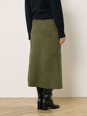Long Tall Sally Green Suedette Midaxi Skirt - Image 3 of 5