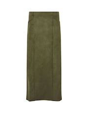 Long Tall Sally Green Suedette Midaxi Skirt - Image 5 of 5