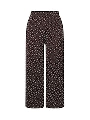 Yours Curve Brown Crinkle Wide Leg Trousers - Image 5 of 5
