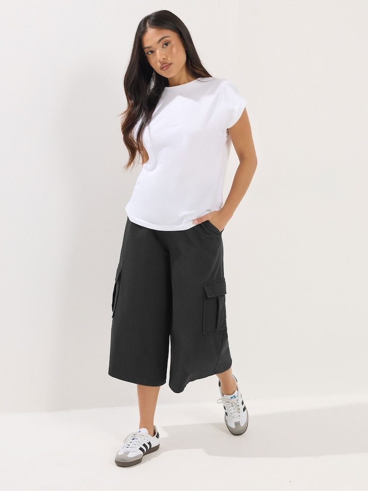 PixieGirl Petite Cargo Pocket Wide Crop Joggers - Larawan 1 ng 5
