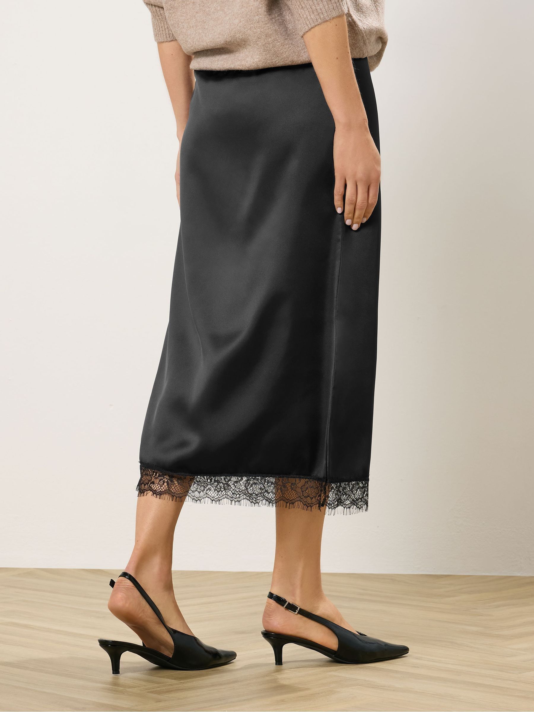 Buy Long Tall Sally Black Mid Maxi Lace Skirt from Next USA