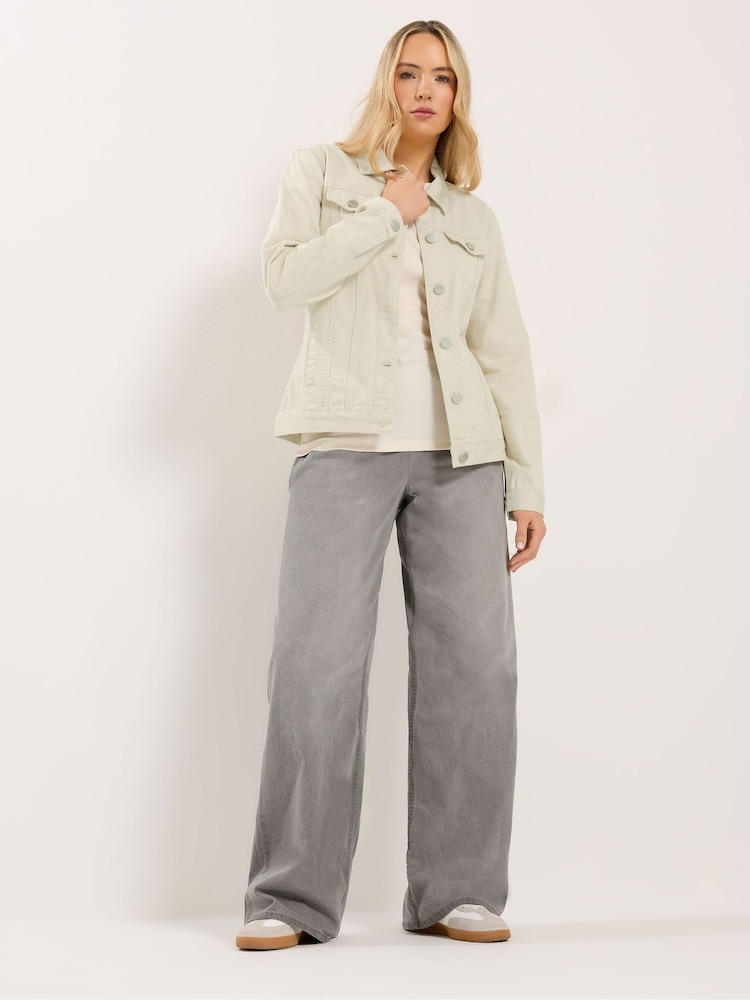 Long Tall Sally Cream Denim Jacket - Image 2 of 5