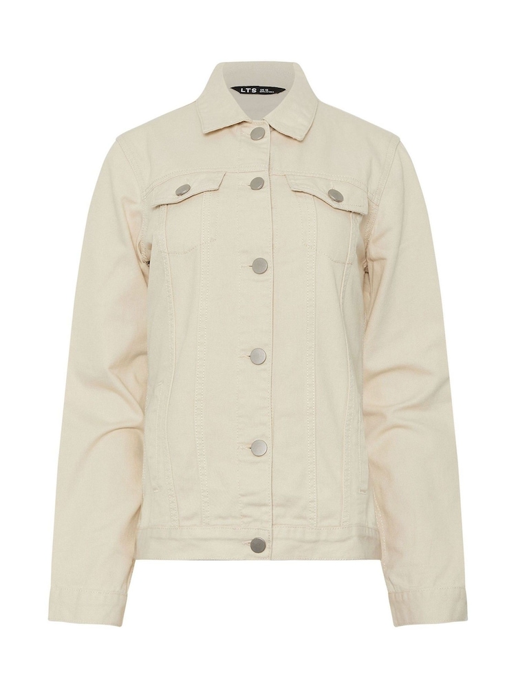 Long Tall Sally Cream Denim Jacket - Image 5 of 5