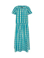 PixieGirl Petite Green Tie Neck Drop Tiered Dress - Image 5 of 5
