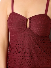 Long Tall Sally Red Crochet Skirted Swimsuit - Image 4 of 6