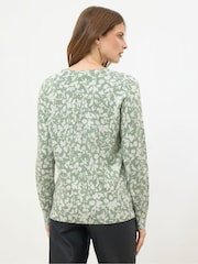 M&Co Green Floral Printed Jumper - Image 3 of 5