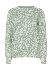 M&Co Green Floral Printed Jumper - Image 5 of 5