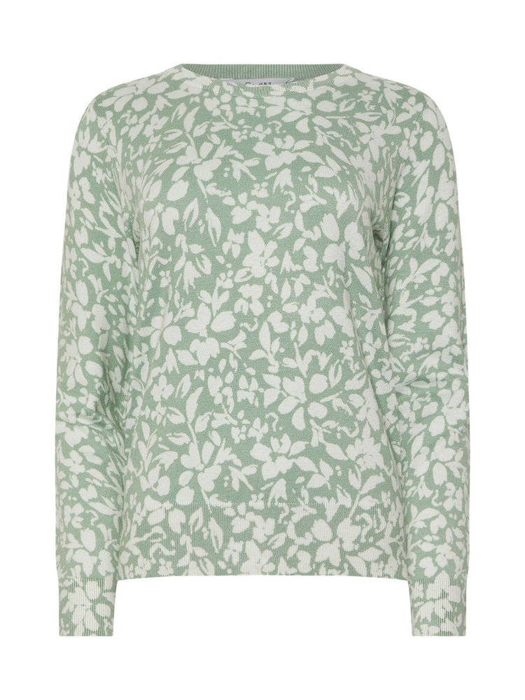 M&Co Green Floral Printed Jumper - Image 5 of 5