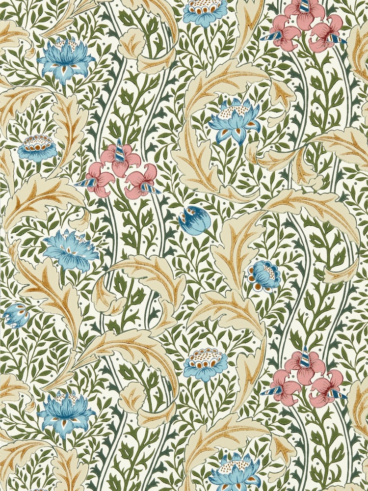 Morris & Co Multi Wild Tulip & Vine Unfinished Works 10M Wallpaper - Image 2 of 2