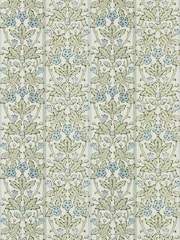 Morris & Co Thyme Woad Oak & Blossom Unfinished Works 10M Wallpaper - Image 1 of 1