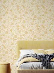 Hoopla Walls Rich Butter Floral Toile 10M Wallpaper - Image 1 of 2