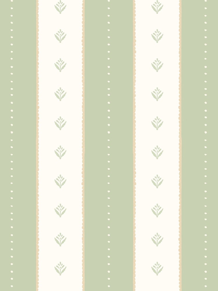 Hoopla Walls Soft Sage Decorative Stripe Linen 10M Wallpaper - Image 2 of 2 Hoopla Walls Soft Sage Decorative Stripe Linen 10M Wallpaper - Image 2 of 2
