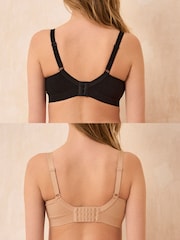 Seraphine Black & Almond Bamboo Soft Seamless Maternity & Nursing Bra 2 Pack - Image 2 of 3